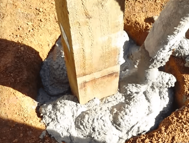 Add concrete